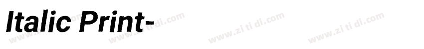 Italic Print字体转换